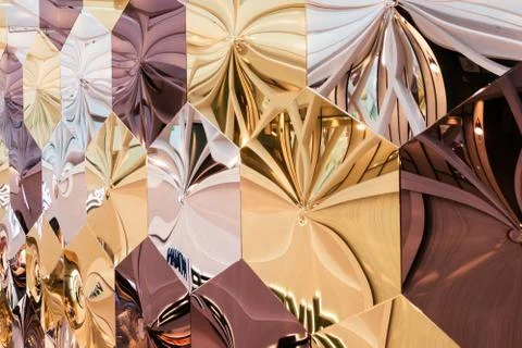 Hexagonal abstract christmas light background Fotos Stock