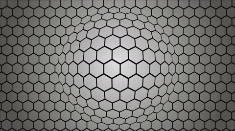 Hexagonal abstract scifi microscope style modern motion background loop grey Stock Footage 60519308