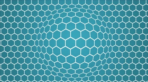 Hexagonal abstract scifi microscope style modern motion background loop blue Stock Footage 60520174