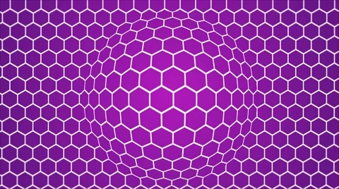 Hexagonal abstract scifi microscope style modern motion background loop purple Video stock 60520430