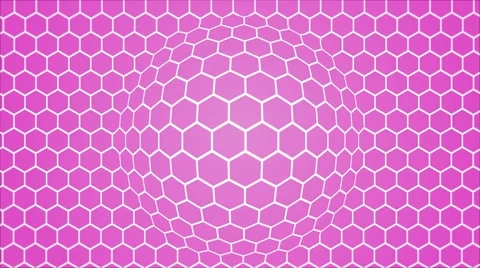 Hexagonal abstract scifi microscope style modern motion background loop pink Video stock 60521963