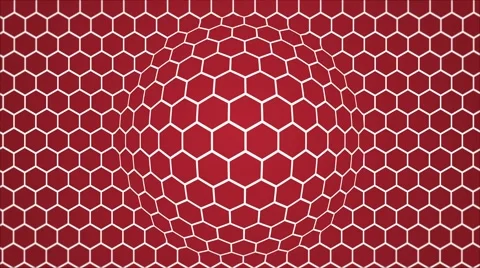 Hexagonal abstract scifi microscope style modern motion background loop red Stock Footage 60527680