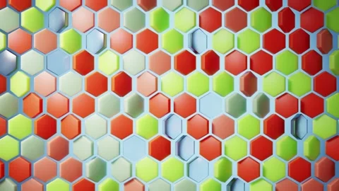 Hexagonal Animated Loop Stock Footage 280956853