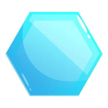 Hexagonal aquamarine panel reflecting light イラスト素材