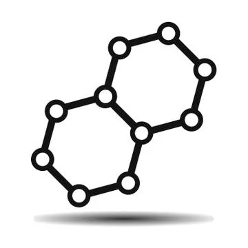 Hexagonal atom biology Stock Illustration