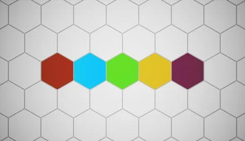 Hexagonal background colored Stock Illustration
