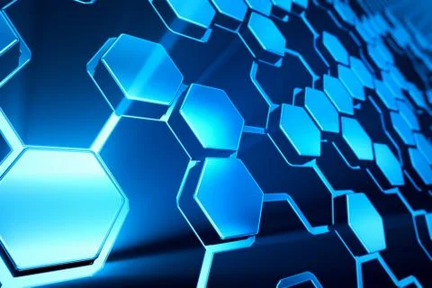 Hexagonal background. Illustrazione stock