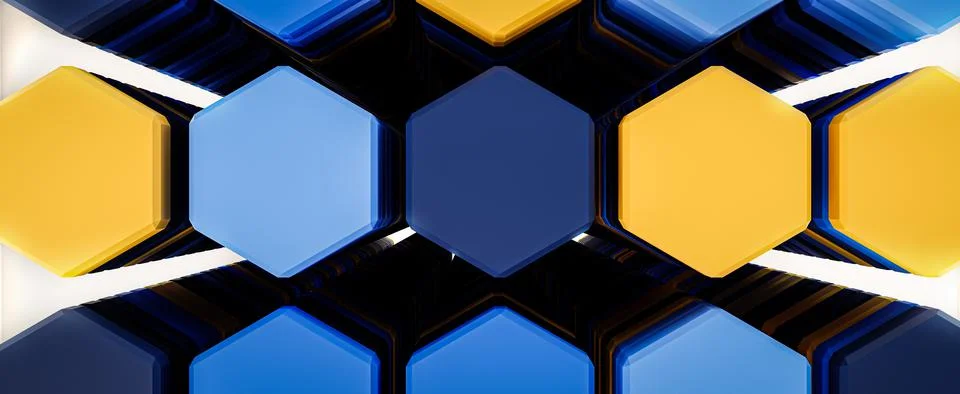Hexagonal up background Stock Illustration