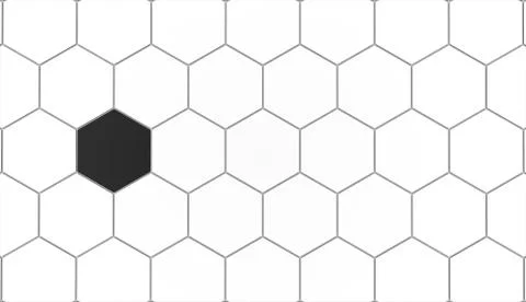 Hexagonal background one is black Stock Illustration