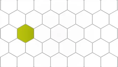 Hexagonal background one is green Stock Illustration
