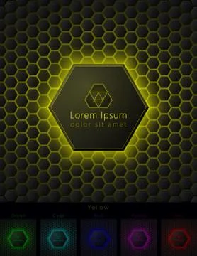 Hexagonal Background with Pace for Your Logo and Slogan Stock Illustration