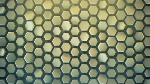 Hexagonal background seamless loop abstract 3D animation 4k UHD (3840x2160) Stock Footage 90191396