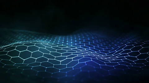 Hexagonal background technology pattern. Futuristic information technology Stock Footage 156665119