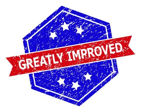 Hexagonal Bicolor GREATLY IMPROVED Stamp with Rubber Texture Иллюстрация