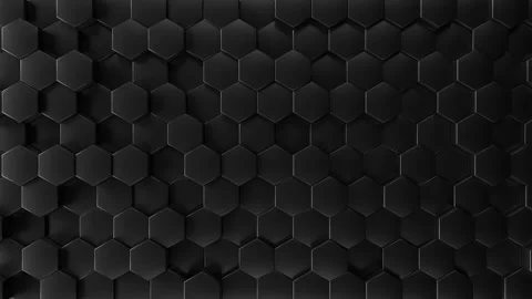 Hexagonal black pattern.Hexagons move up and down.Geometric background 3d loop Stock Footage 273686943
