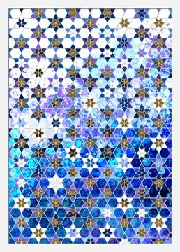 Hexagonal Blue Stock Illustration