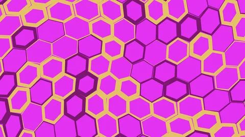 Hexagonal cell pattern in purple and pink Stockillustratie