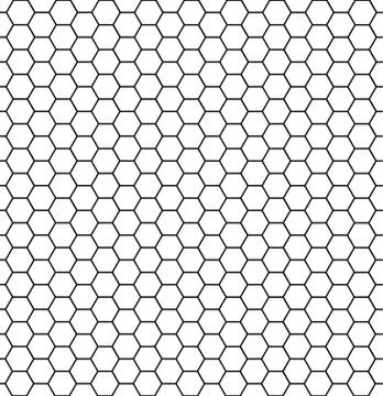 Hexagonal cell texture. Honey hexagon cells, honeyed comb grid grill texture  Stock-Illustration