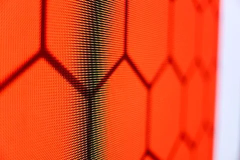 Hexagonal cells at the LED smd screen Stock Photos