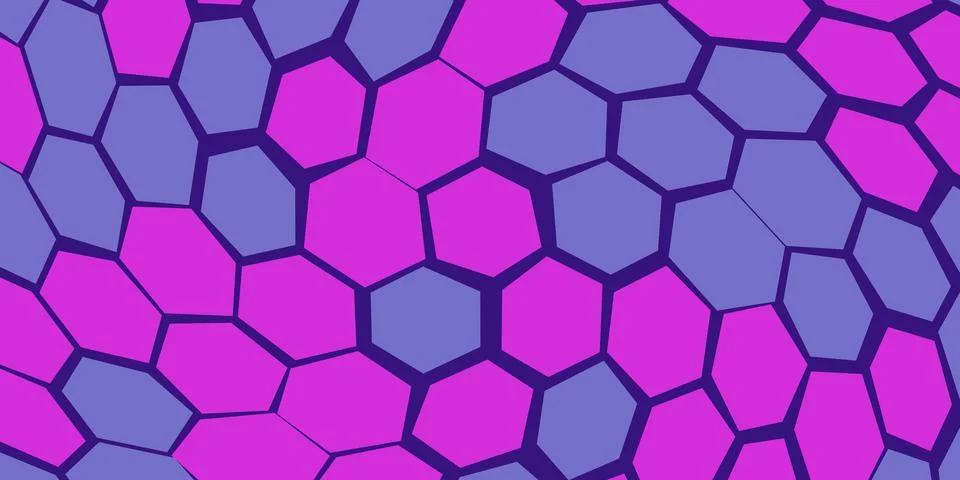 Hexagonal cells pattern in purple and gray イラスト素材