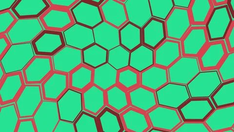 Hexagonal cells pattern in turquoise Stock Illustration