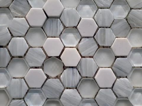 Hexagonal cellular decorative plastic wall panel Stock Photos