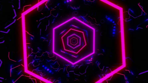 Hexagonal chaos Stock Footage 197485115
