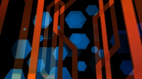Hexagonal circuit colors Stock Footage 95307970