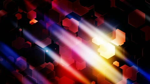 Hexagonal colorful light 스톡 동영상 53469141
