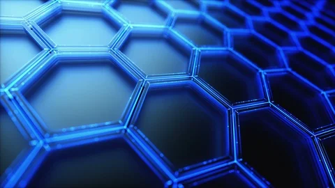 Hexagonal Connection Science Technology Background Stock Footage 109456280