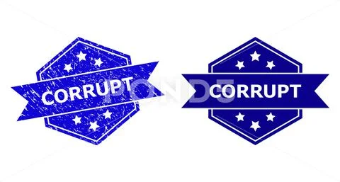 Hexagonal CORRUPT Watermark with Corroded Style and Clean Variant ...