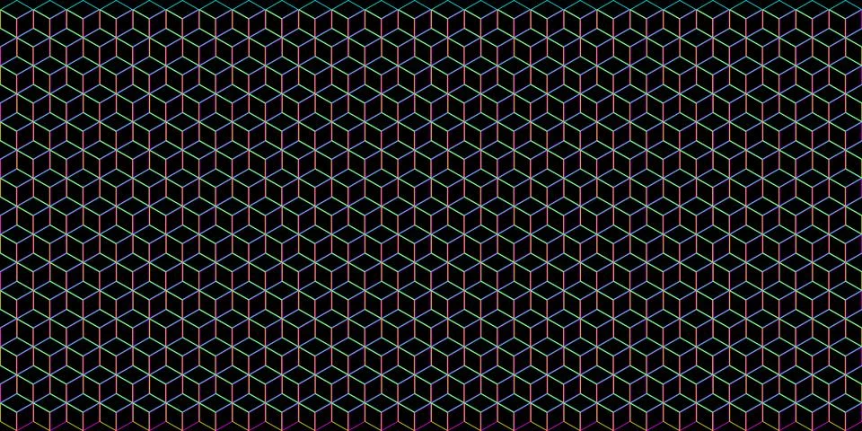 Hexagonal cube pattern. Modern vector background. Illustrazione stock