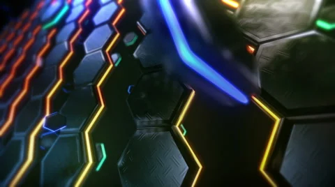 Hexagonal dark background loop Stock-Footage 49068407