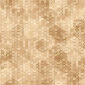 Hexagonal desert camouflage seamless pattern vector stock illustration Illustration