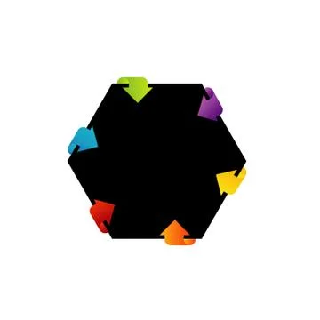 Hexagonal design element Stock Illustration