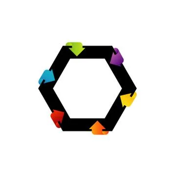 Hexagonal design element Stock Illustration