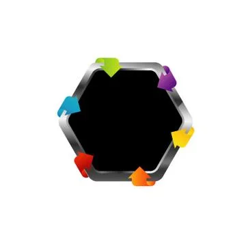 Hexagonal design element Stock Illustration