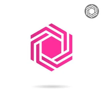 Hexagonal design element Stock Illustration