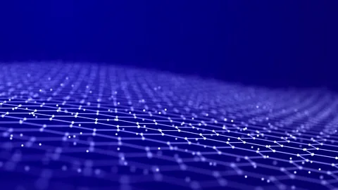Hexagonal digital communication structure. Connection of dots and lines. Stock Footage 157736119