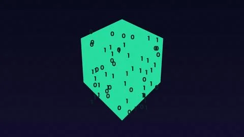 Hexagonal digital map with binary code and location pinpoint on dark backgrou Stock Illustration