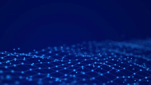 Hexagonal digital  structure. Connection of dots and lines on a dark background. Stock Footage 165211172