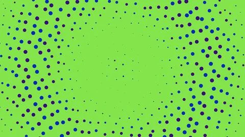 Hexagonal dots pattern on lime green background Stockillustratie