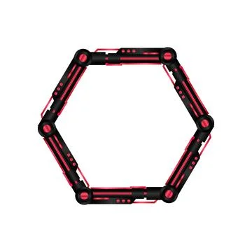 Hexagonal futuristic border frame avatar element template Stockillustratie