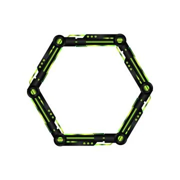 Hexagonal futuristic border frame avatar element graphic Stockillustratie