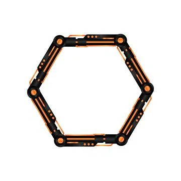 Hexagonal futuristic border frame avatar element concept Stockillustratie