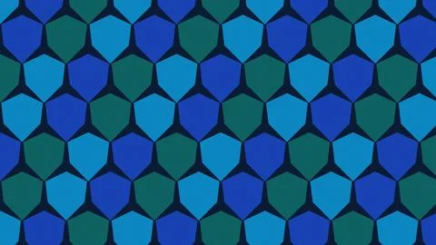 Hexagonal geometric pattern with blue teal gradient background Stock Illustration