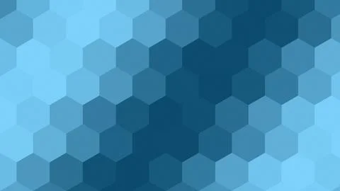 Hexagonal geometric pattern gradient blue abstract background Stock Illustration
