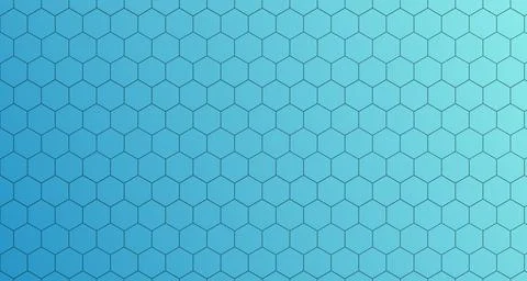 Hexagonal geometric pattern in ocean blue tones Illustrazione stock