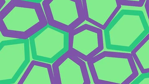 Hexagonal geometric pattern with purple and teal colors 스톡 일러스트