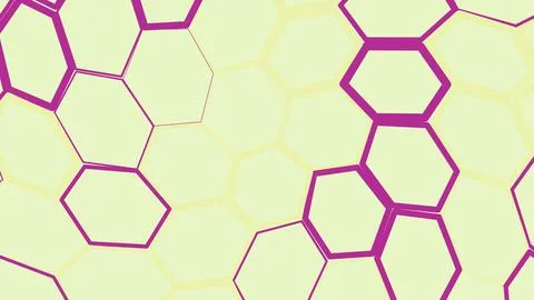 Hexagonal geometric pattern in purple and beige 스톡 일러스트